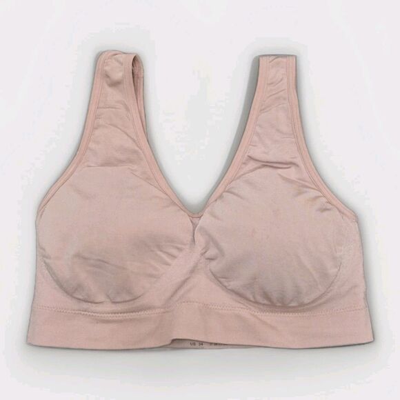 Wacoal B-Smooth Bralette Bra Sz 34 Pink Pullover Wireless Removable Pads 835275 - Picture 3 of 6